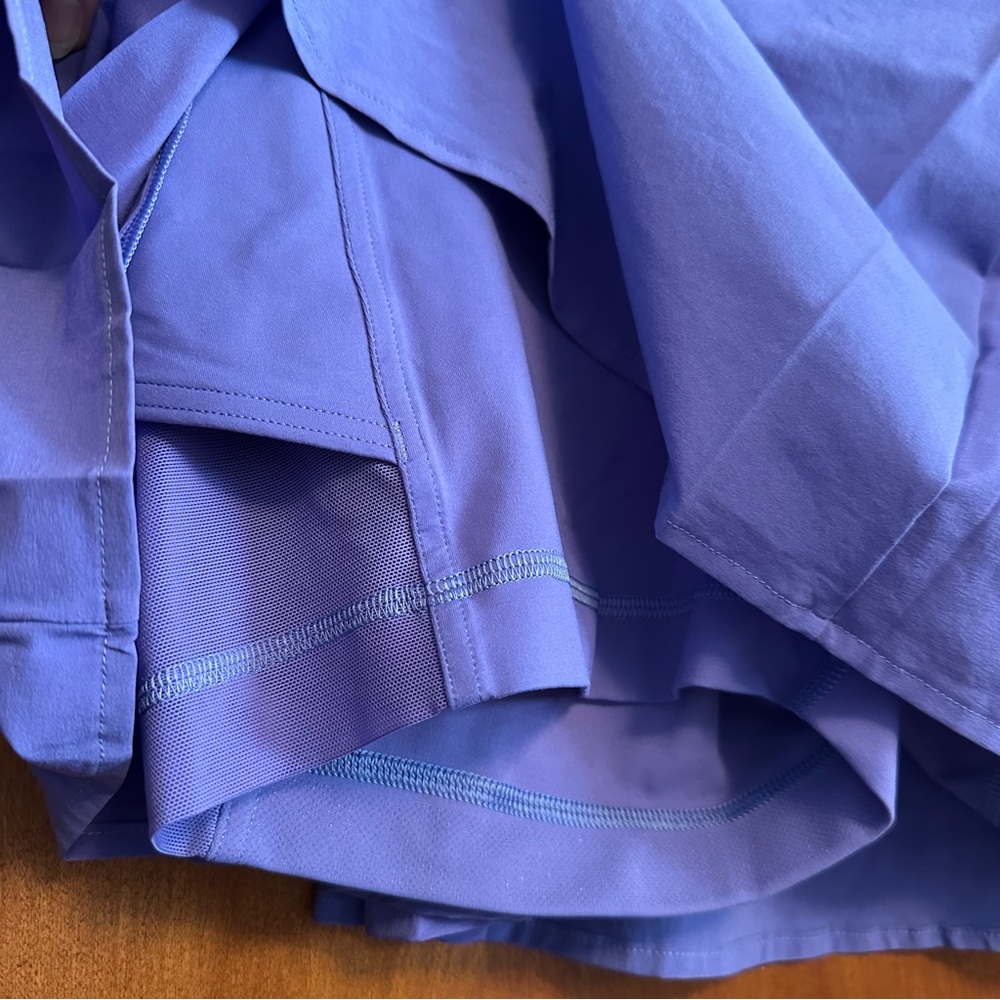 Lululemon Side Pleat HR Hi-Rise Purple Skirt Skort Pockets 8 Charged Indigo - Picture 3 of 7